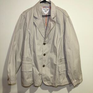 VINTAGE WOMEN’S TOMMY HILFIGER CREAM COLORED BLAZER, SIZE 22